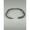 terling Silver and Turquoise Bangle Bracelet from Taxco Mexico