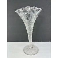 Stevens and Williams Fan Shaped “Rock Crystal”  Vase