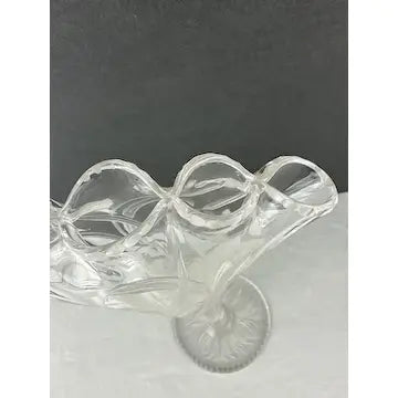 Stevens and Williams Fan Shaped “Rock Crystal”  Vase