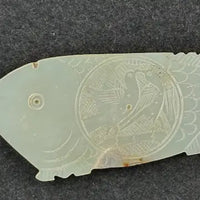 Ten Fish Shaped Antique Chinese Gaming Chips