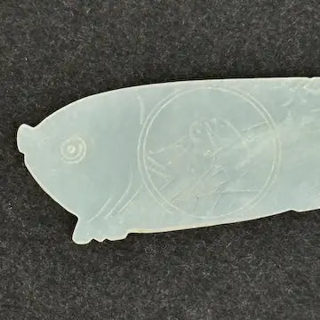 Ten Fish Shaped Antique Chinese Gaming Chips