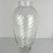 Tiffany Optic Swirl Crystal Vase 13.5”