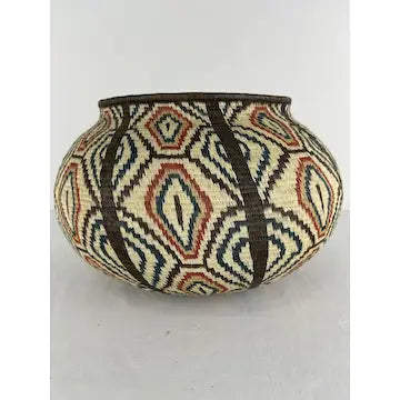 Tightly Woven Wounaan-Embera Panama Tribe Basket