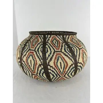 Tightly Woven Wounaan-Embera Panama Tribe Basket