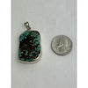 Turquoise Pendant with Matrix Signed KJ