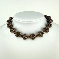 Unusual Bakelite Caged Bead Choker on a Dainty Chain