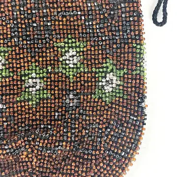 Victorian Beaded and Crochet Drawstring Purse