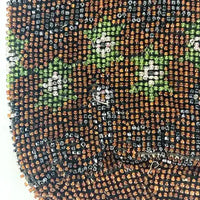 Victorian Beaded and Crochet Drawstring Purse