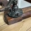 Victorian Carved Walnut Mirror with Coat Hook