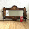 Victorian Carved Walnut Mirror with Coat Hook