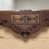 Victorian Carved Walnut Mirror with Coat Hook