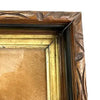 Victorian Carved Wood Picture Frame with Gilt Inset 7.5” x 9.5” Opening