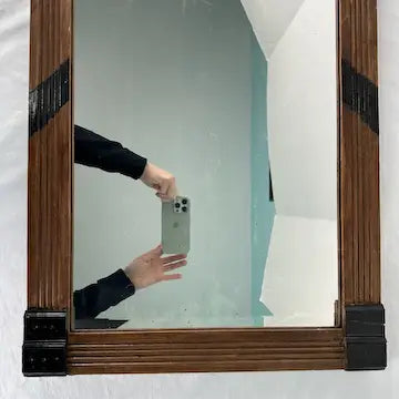 Victorian Ebonized Walnut Mirror