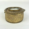 Victorian French Bronze Trinket Box With Hand Painted Portrait