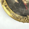 Victorian Oil Painting of a Girl and Her Dog in an Ornate Gilded Frame