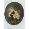 Victorian Oil Painting of a Girl and Her Dog in an Ornate Gilded Frame