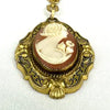 Victorian Revival Carved Shell Cameo Necklace