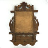 Victorian Shaving Mirror with Comb Box and Candleholders