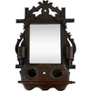 Victorian Shaving Mirror with Comb Box and Candleholders