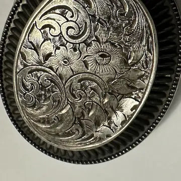 Victorian Silver Floral Engraved Locket