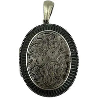 Victorian Silver Floral Engraved Locket