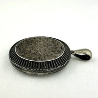 Victorian Silver Floral Engraved Locket