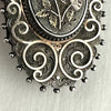 Victorian Sterling Silver Locket with Gold Applique