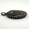 Victorian Sterling Silver Locket with Gold Applique