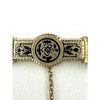 Victorian Taille d’Epargne Bar Brooch with Safety Chain