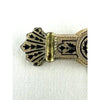 Victorian Taille d’Epargne Bar Brooch with Safety Chain