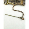 Victorian Taille d’Epargne Bar Brooch with Safety Chain