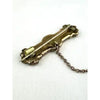 Victorian Taille d’Epargne Bar Brooch with Safety Chain