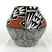 Vintage Acoma Native American Pottery Signed TL