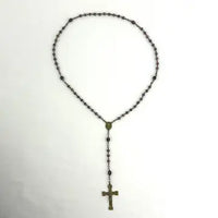 Vintage Amethyst Glass 5 Decade Rosary