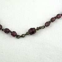 Vintage Amethyst Glass 5 Decade Rosary