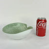 Vintage Art Glass Green and Gold Speckled Dish/ Ashtray