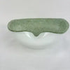 Vintage Art Glass Green and Gold Speckled Dish/ Ashtray