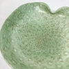 Vintage Art Glass Green and Gold Speckled Dish/ Ashtray