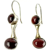 Vintage Articulated Rhodolite Garnet Earrings