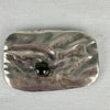 Vintage Artisan Made Silver Modernist Brooch with Jasper Bead