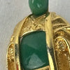 Vintage Asian Holy Man Peking Glass Brooch attributed to Hattie Carnegie