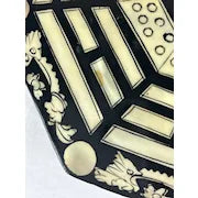 Black Lacquer Vintage Chinese Box with Mother of Pearl Inlay