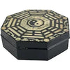 Black Lacquer Vintage Chinese Box with Mother of Pearl Inlay