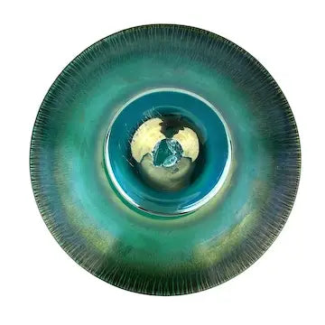 Vintage Brent Cox Hand Blown Art Glass Bowl