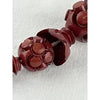 Vintage Carved Chinese Red Lacquer Shou Bead Necklace