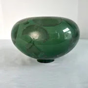 Vintage Celadon Crystaline Studio Pottery Signed Bowl