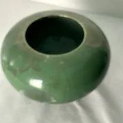 Vintage Celadon Crystaline Studio Pottery Signed Bowl