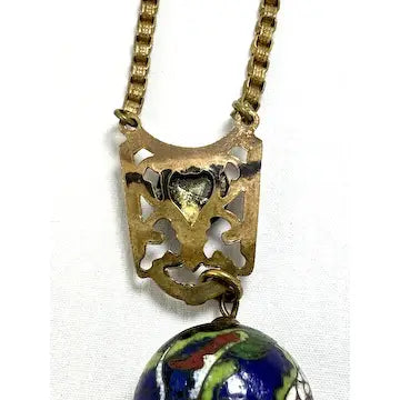 Vintage Chinese Cloisonne Pendant Necklace