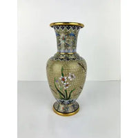 Vintage Chinese Cloisonné Vase with Herons