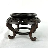 Vintage Chinese Dark Hardwood Vase Display Pedestal